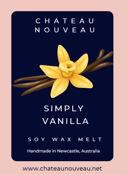 Simply Vanilla-Clam Shell-75g-Chateau Nouveau-Soy Wax