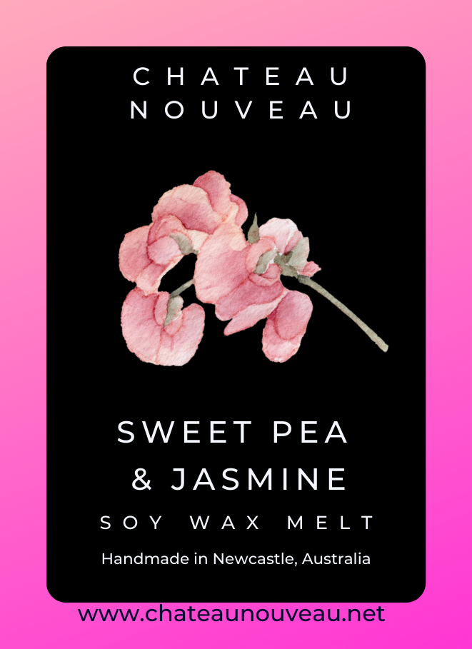 Sweet Pea & Jasmine-Clam Shell-Chateau Nouveau-Soy Wax