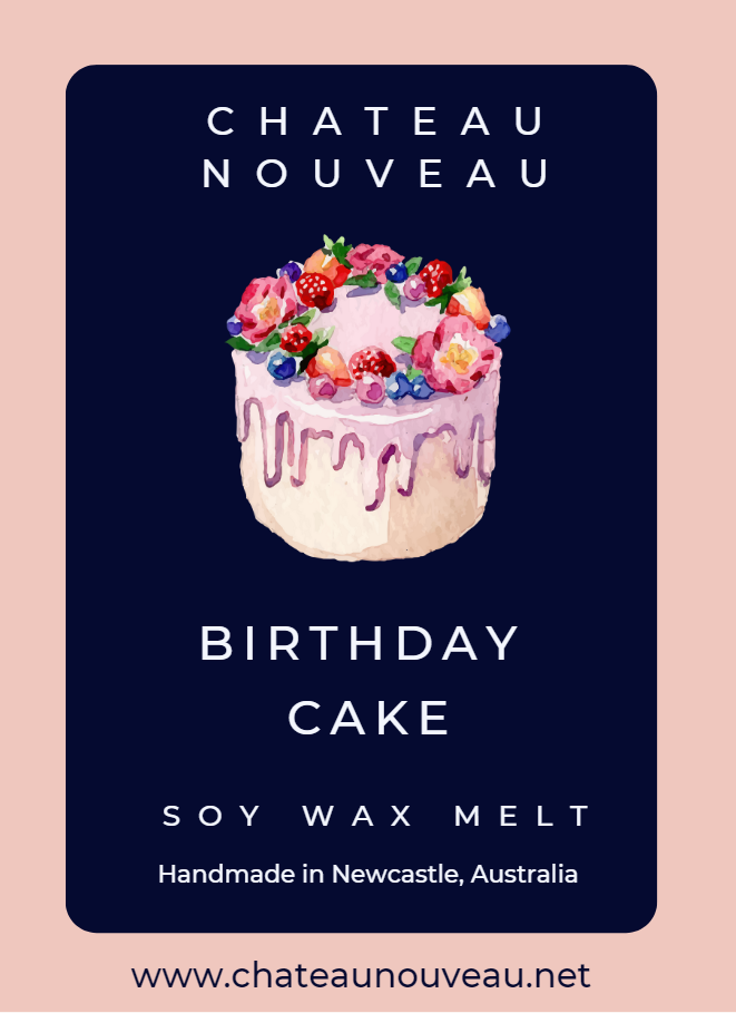 Birthday Cake-Clam Shell-75g-Chateau Nouveau-Soy Wax