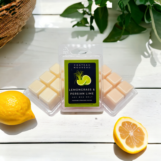 Lemongrass & Persian Lime-Clam Shell-Chateau Nouveau-Soy Wax