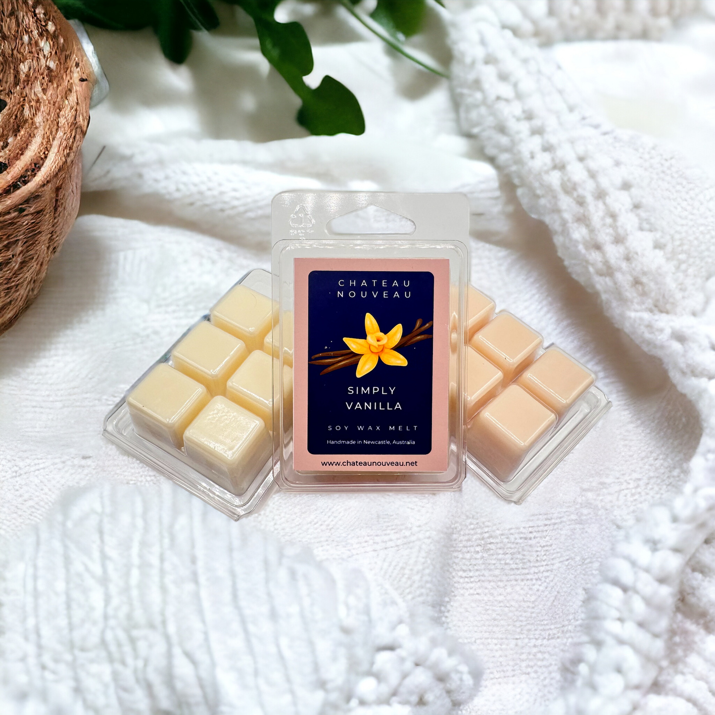 Simply Vanilla-Clam Shell-75g-Chateau Nouveau-Soy Wax