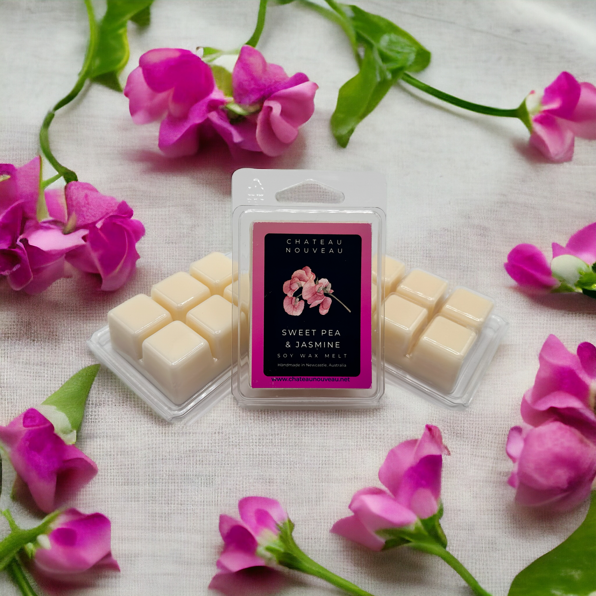 Sweet Pea & Jasmine-Clam Shell-Chateau Nouveau-Soy Wax